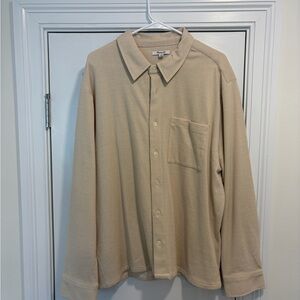Madewell Beige Houndstooth Collared Shirt